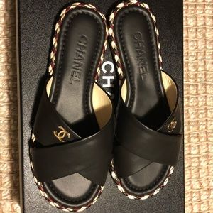 Chanel spa mule slides